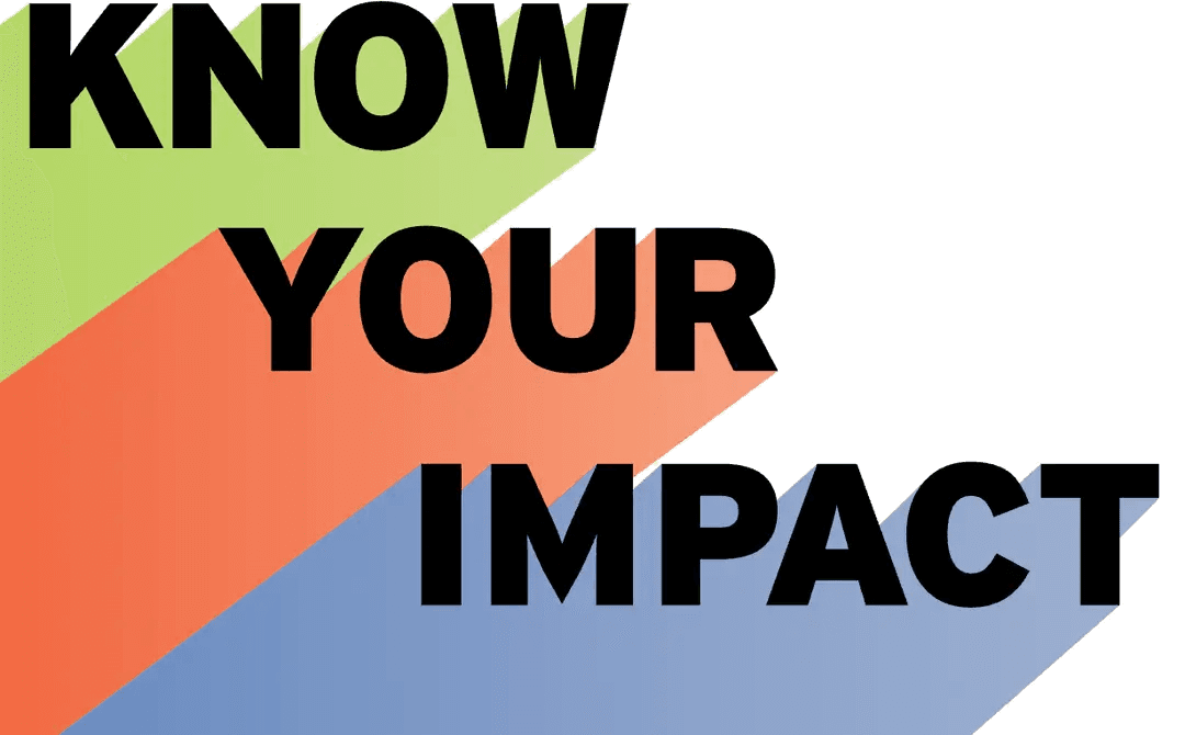 Graphic reading Know your impact