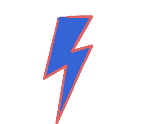 Lightning bolt over binary code